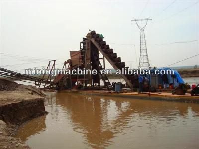 Keda Hot Sale Bucket Chain Gold Dredger for Sand Mining