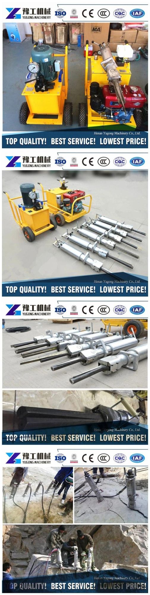 Darda Hydraulic Rock Splitter Used Portable Stone Splitter