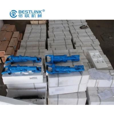 Using Air Compressor Jack Hammer for Quarrying Granite