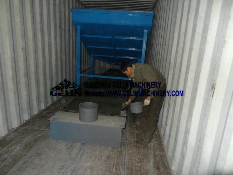 Alluvial Gold Rushing Equipment Sluice Box with Gold Grass Mat