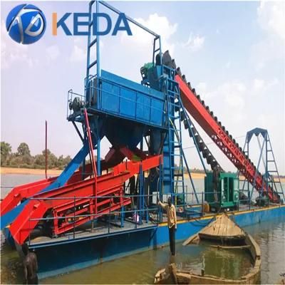 High Efficiency Elevator Bucket Dredger for Diamond with Working Capacity 60-100 Cbm Per ...