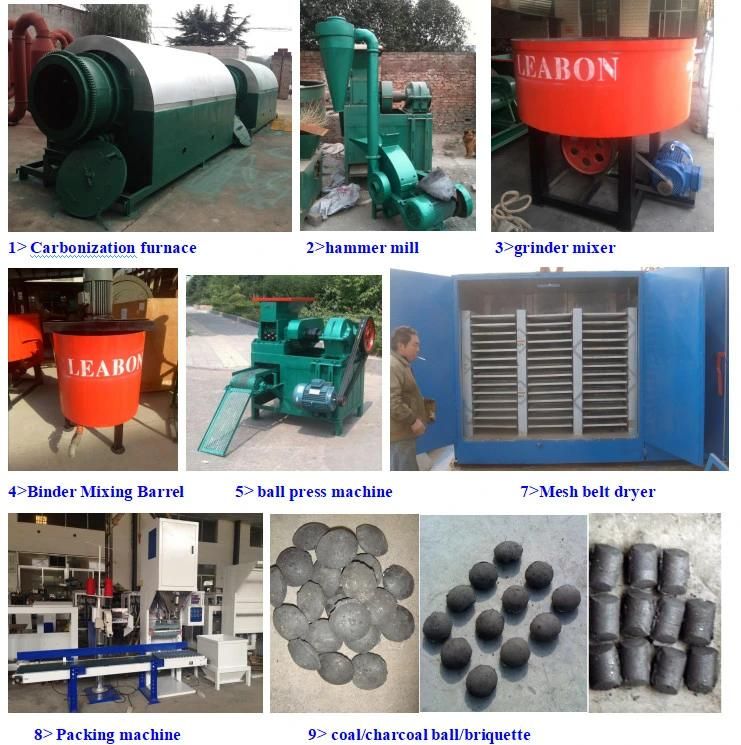 Leabon Wholesale BBQ Charcoal Briquette Press Machine Coal Production Line