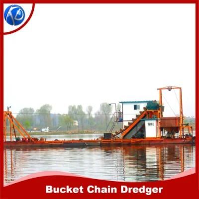 Keda Mining Equipments Gold Mining Trailinng Suction Bucket Chain Dredger