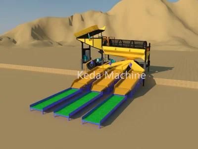 Keda Customized Alluvial Gold Washer Trommel Machine for Sale