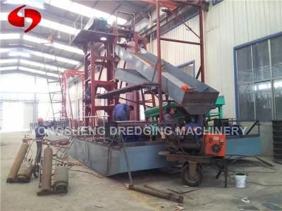Gold Dredging Ship with Bucket Dredger