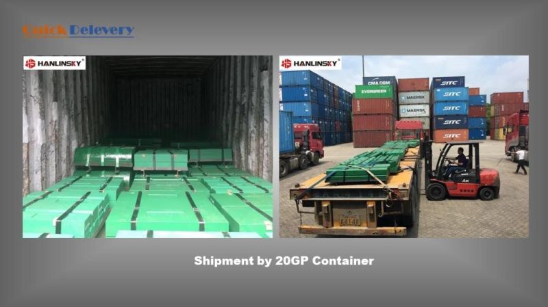 High Qualtiy Blow Bars for Impact Crushers by High Manganese, High Chromium, Martensitic and MMC Casting Materials