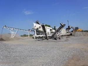 Tire Type Semi-Mobile Stone Crusher Jaw Crushing Station Plant