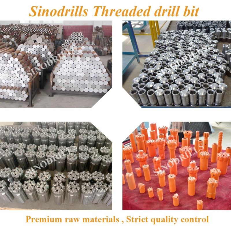T45 102mm China Thread Button Drill Bit Manufacturers