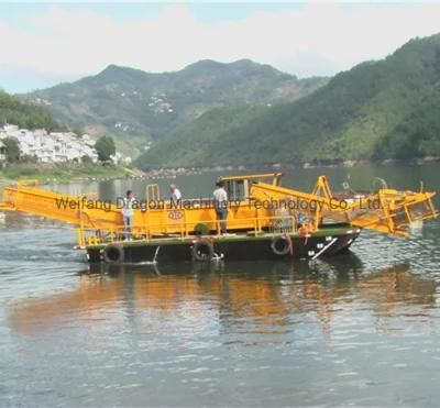 Easy Operation Rubbish Salvage Boat Grass Cutting Harvester Reed Harvester