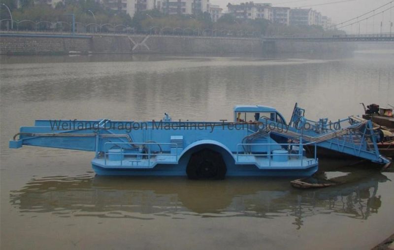 Water Hyacinth Cutting and Cleaning Boat