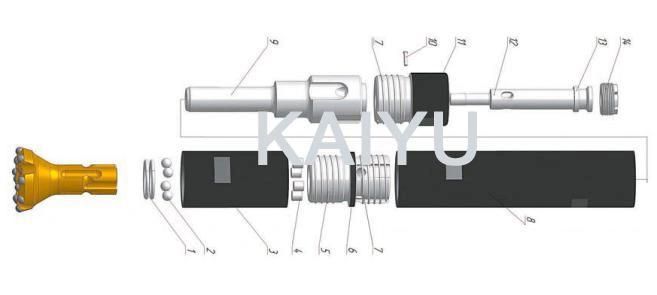 Russian Type 110p 130p BMK5 DTH Drill Hammer for Mining Drilling Rocks