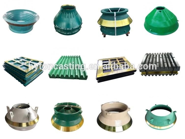 Mining Machinery Wear Parts Suit Nordberg Gp220 Gp550 Gp11f Cone Crusher Concave Mantle