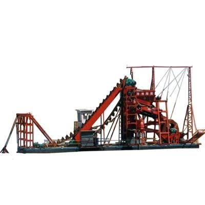 Bucket Wheel and Chain Gold Dredging Dredger for Sale