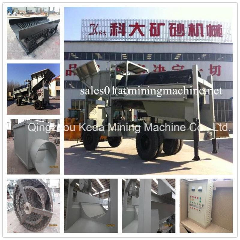 100mt/H Mineral Gold Trommel Wash Plant Gold Mining Equipment Gold Wash Trommel Screen for Sales