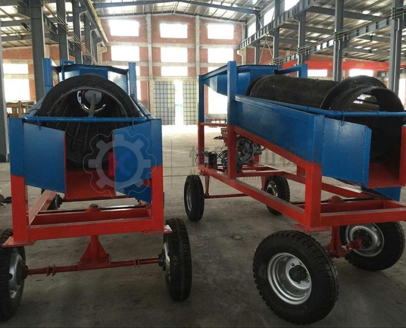 Sand and Stone Separating Mobile High Recovery Mobile Trommel Screen for Gold Mining