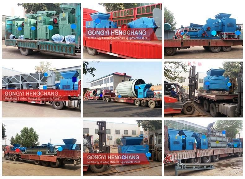 Factory Customized Small Coal and Charcoal Powder BBQ Briquette Pressing Briquette Making Roller Press Briquette Machine Price in Kenya