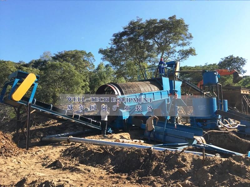 Ghana Customer Alluvial Gold Plant Trommel Wash Plant in Zambia