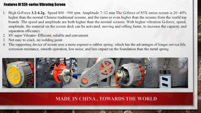 Hot Sale S5X Series High Efficiency Vibrating Screen for Separation Aggregates