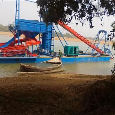 Gold Mining Ship Bucket Chain Ship Sand Ship River Sand Gold Ship Alluvial Gold Ship