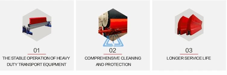 Secondary/Primary PU Polyurethane Blade Belt Scraper Cleaner for Belt Conveyor 182
