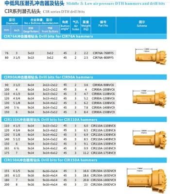 CIR/DTH 120mm High Quality DTH Hammer for Water Well
