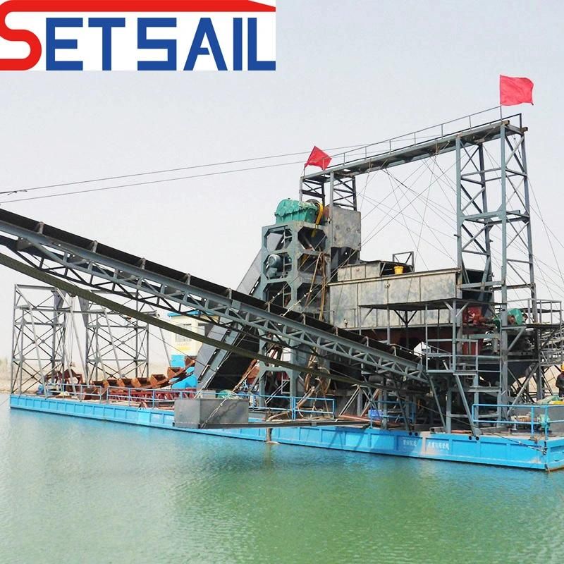 River Gold and Lake Diamond Mining Dredger with Chain Bucket