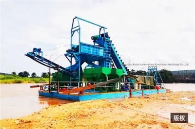 Hyaraulic Gold Bucket Chain Dredge Diamond Gold Mining Machine Mud Sand Buceket Suction ...