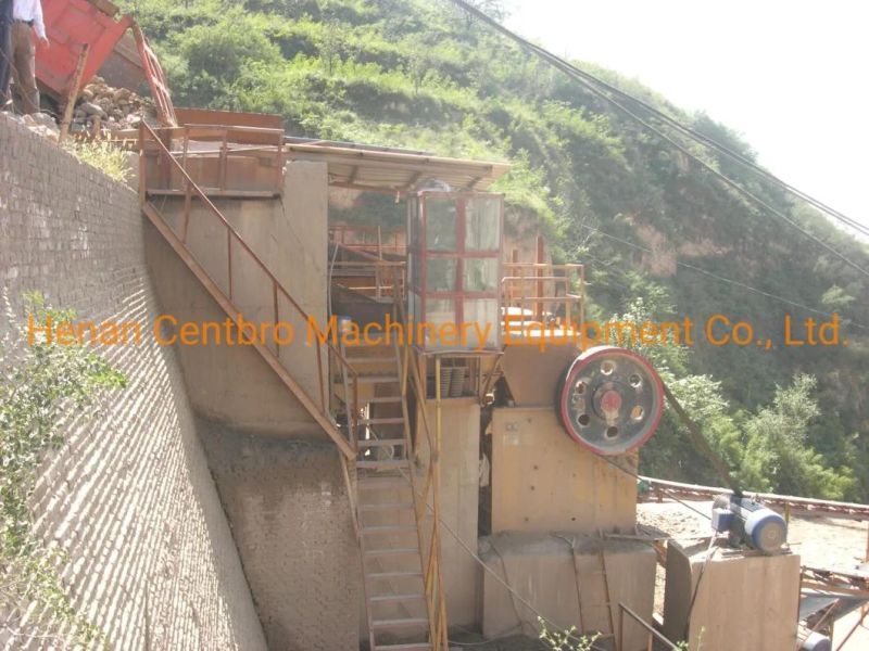 Small Capacity Mobile PE600*900 Diesel Engine Stone and Rock Jaw Crusher for Gold, Limestone with Spare Parts