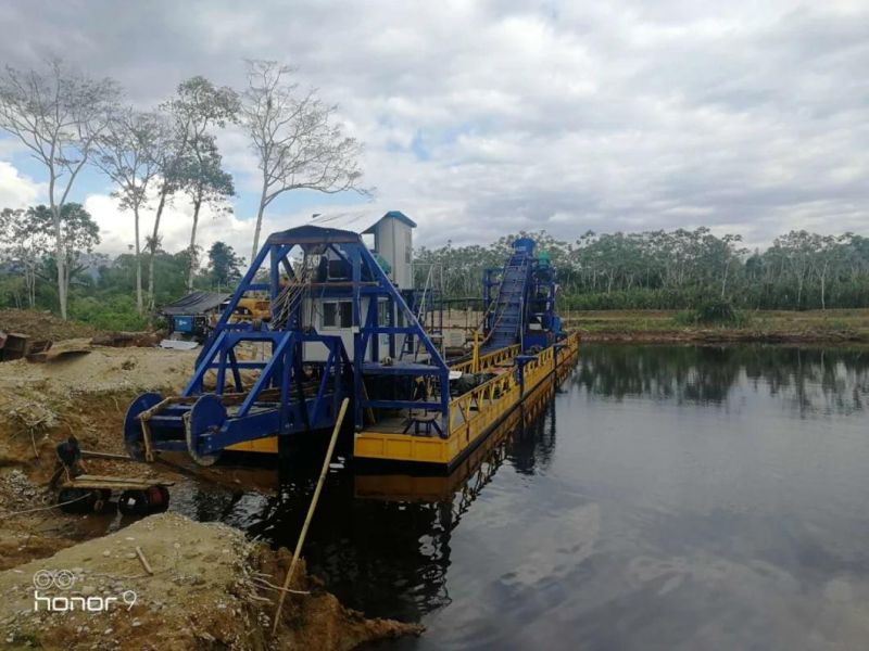 200 Cubic Meter Per Hour, Dredge Depth 25 Meters Bucket Chain Gold Dredger for Sales