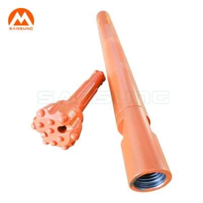 Br1 DTH Hammer and 76mm Flat Face Spherical Carbide Button Bit with 6 Splines and No ...