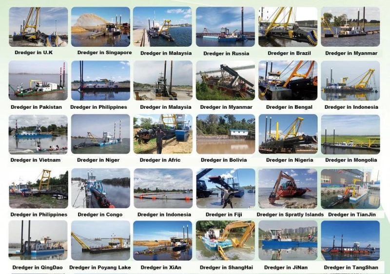 Mining Machinery Gold Mining Dredge Cutter Suction Dredger for River Sand Dredging/Expansion/Deepening