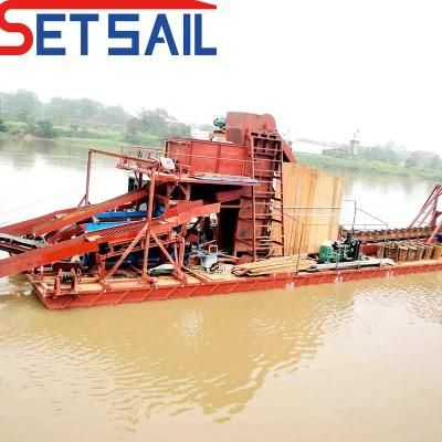 Relable Capacity Chain Bucket Diamond Dredger with Centrifuge Machine