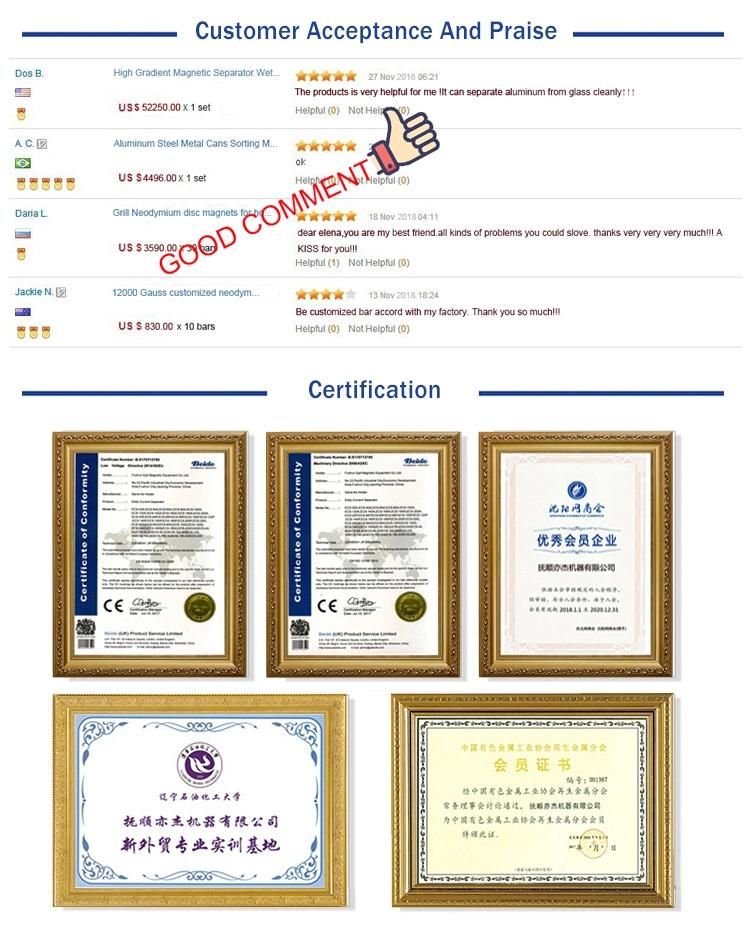 Eddy Current Separator Fines Waste Recycling Aluminum Plastic Waste Separating Machine Battery Zorba Aluminum Scrap