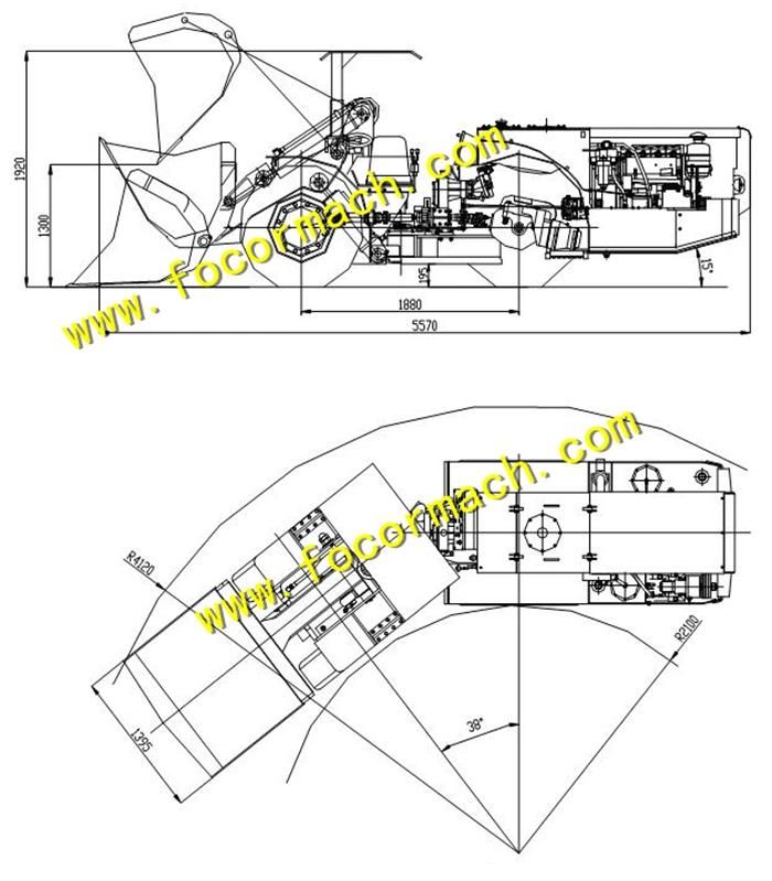 Fkwj-1 Diesel Underground Loader with Customised 1 Cbm Bucket for Sale