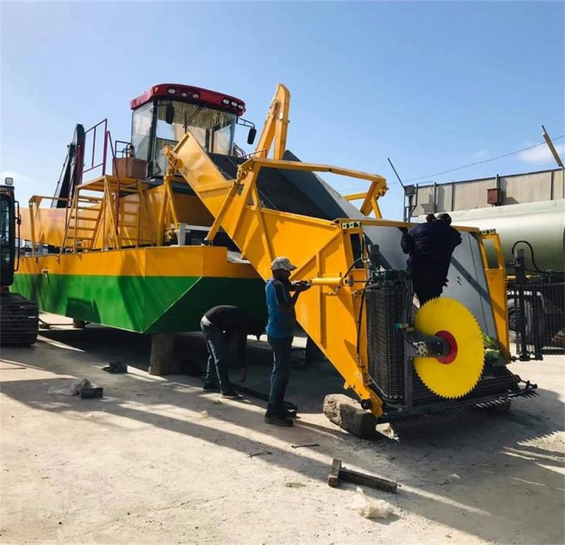 Big Size OEM Aquatic Weed Harvester River Cleaning Ship Water Grass Harvester Water Cleaning Vessel Water Hyacinth Cleaning Boat Aquatic Weed Mower Harvester