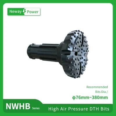 76-300mm High Air Pressure DTH Drill Bit DTH High Air Pressure Rock Drilling Tools