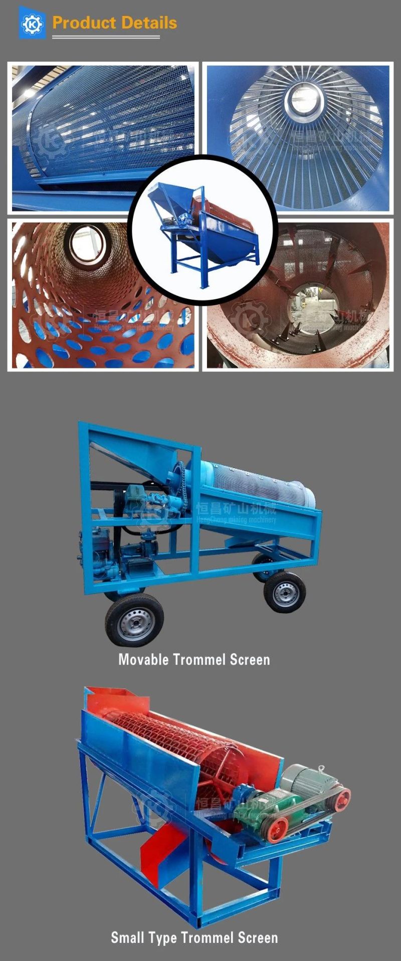 Diesel Engine Mining Trommel Screen for Sale
