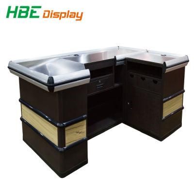Supermarket Awesome Customized Convenience Store Counter with Conveyor Belt
