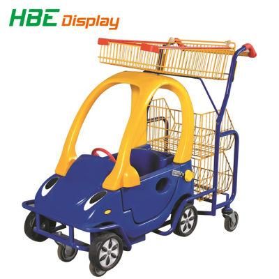 Supermarket Plastic Children Cart for Shopping Mall