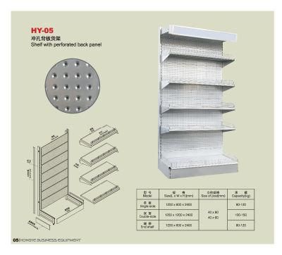Australian Style Supermarket Perforated Backpanel Shelf