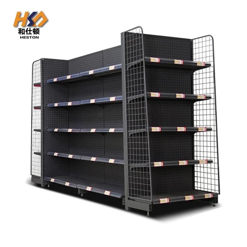 Convenience Store Stand Shelving Supermarket Racks Metal Display Shelf