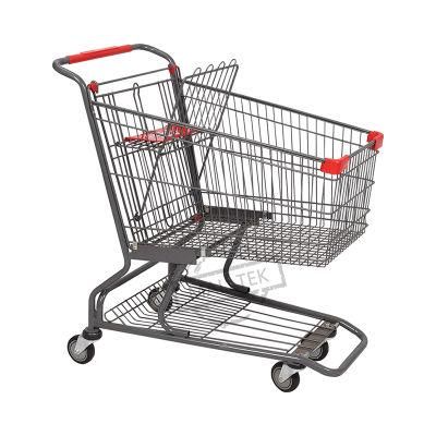 Heavy Duty Amerian Unfolding Grocery Hand Push Cart for Hypermarket