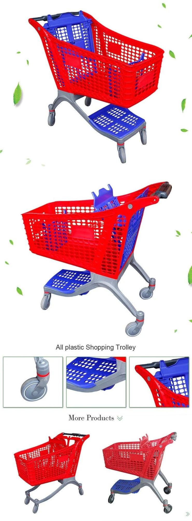 China Plastic Shopping Cart Trolley Manufactory Plastic