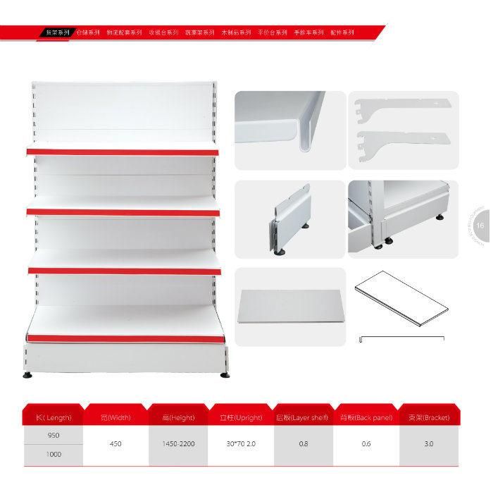 Supermarket Shop Store Goods Display Wall Steel Shelf