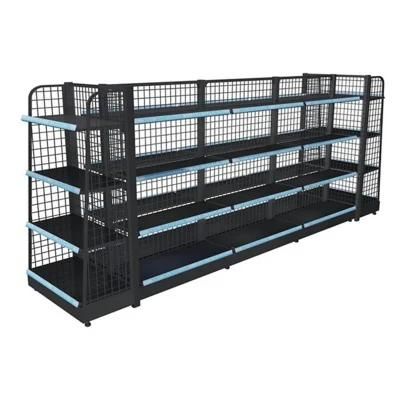 Factory Outlet Retail Store Single Sided Metal Merchandise Display Shelving