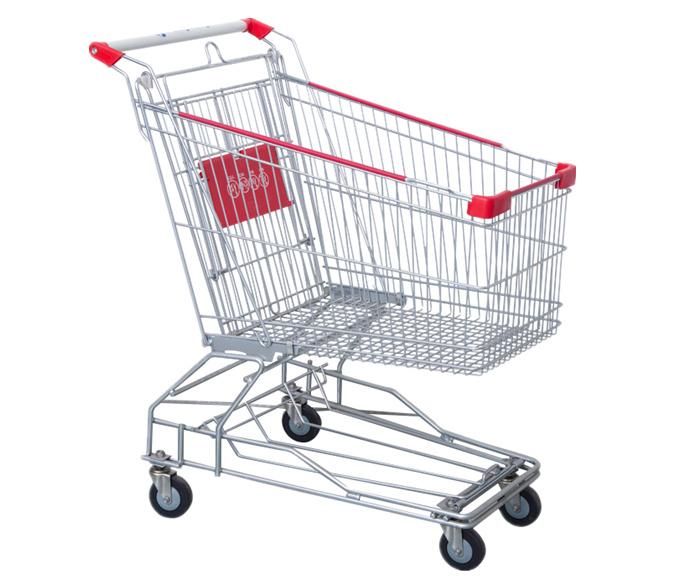 New Style 60L Asian Style Folding Cart Supermarket Shopping Trolley