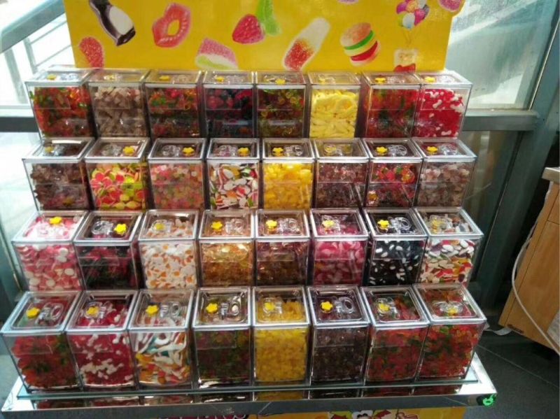 High Clear Acrylic Airtight Candy Bin for Supermarket