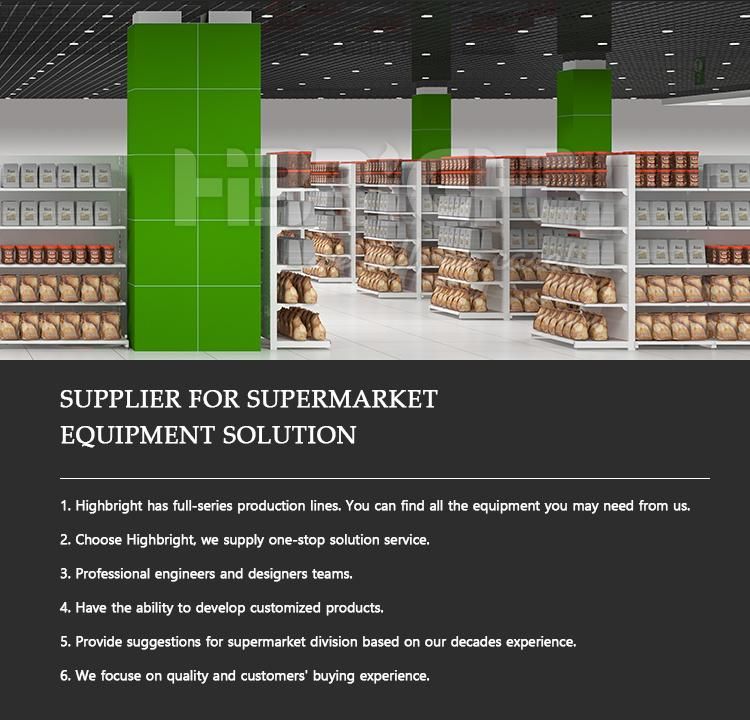Double-Side Adjustable Gondola Advertising Display Supermarket Shelf for Hypermarket