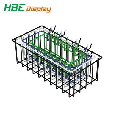 Plastic-Coated Black White Pegboard Storage Wire Basket Set