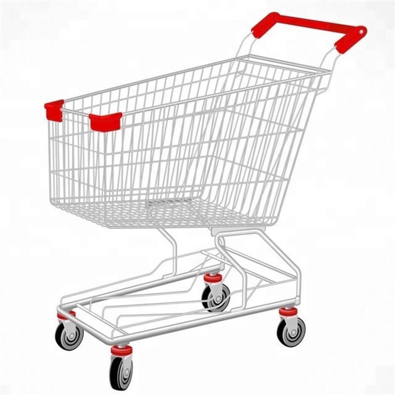 Hot Dipped Galvanized Durable Supermarket Storage Trolley